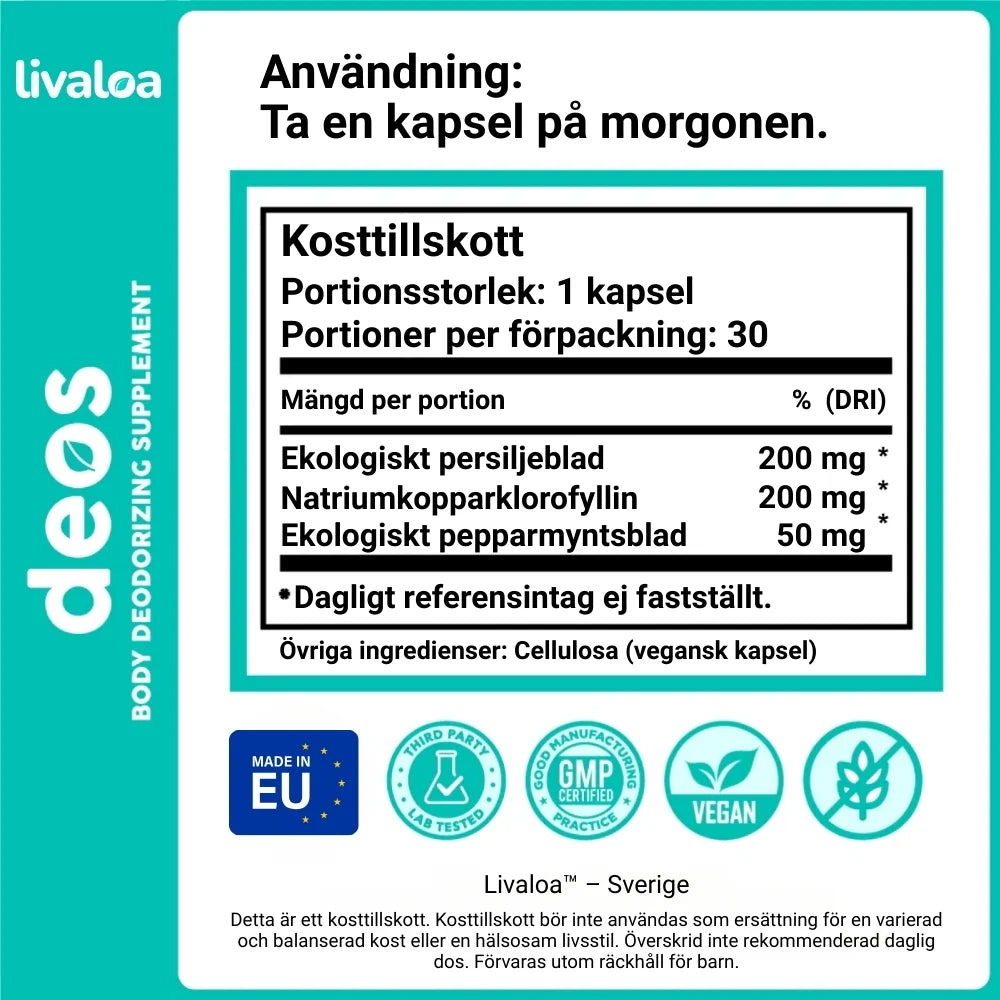DEOS | Kosttillskott mot dålig lukt